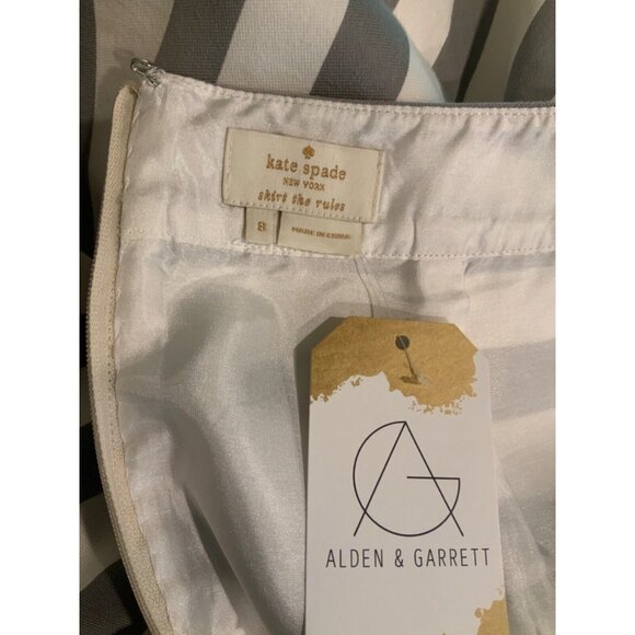 Kate Spade Gray & White Striped Pencil Skirt, Size 8 (US) - Picture 6 of 6